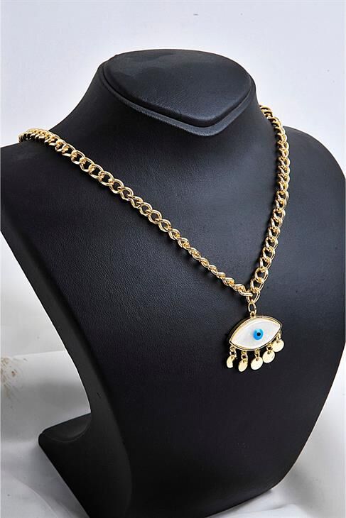 Göz Tasarımlı Yüksek Kaliteli Zincirli Kolye