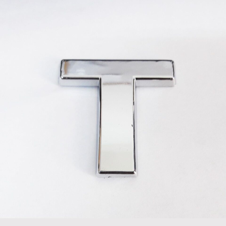 Cemax T Harfi  3,75 Cm Krom Yapışkanlı