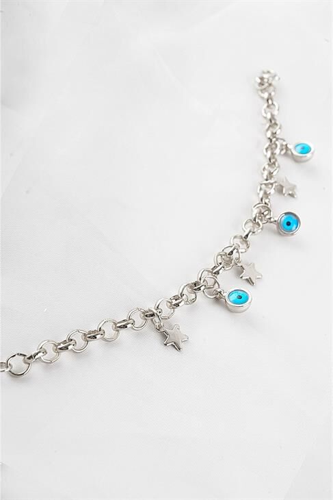 Nazarlı Yıldızlı Yüksek Kaliteli Zincirli Bileklik