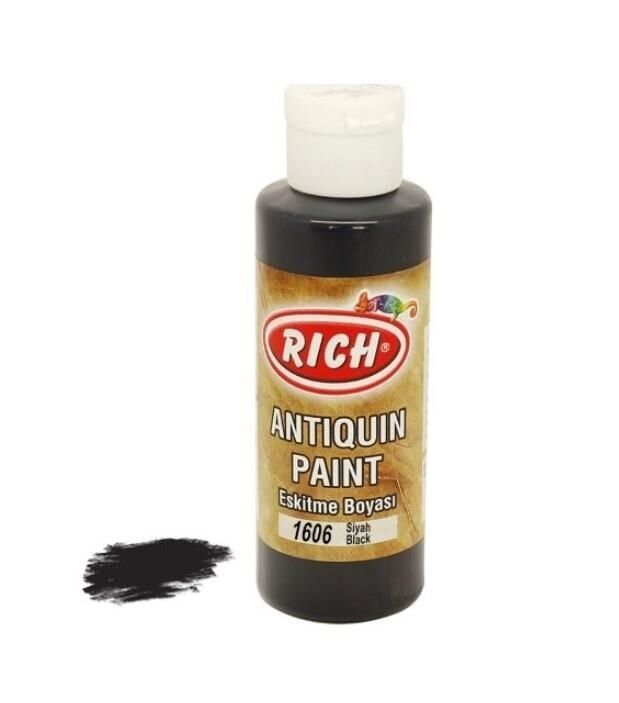 Rich 1606 Siyah 120 Ml Eskitme Ahşap Boyası