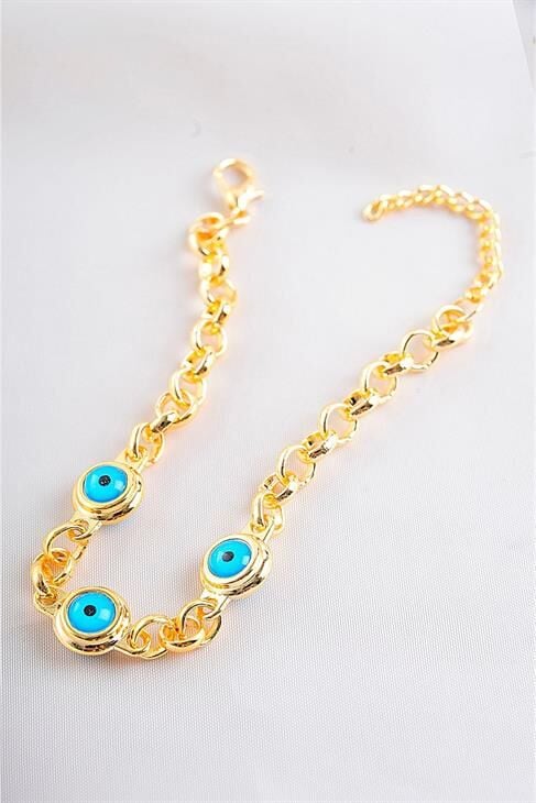 Nazarlık Tasarımlı Yüksek Kaliteli Zincirli Bileklik