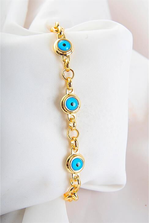 Nazarlık Tasarımlı Yüksek Kaliteli Zincirli Bileklik