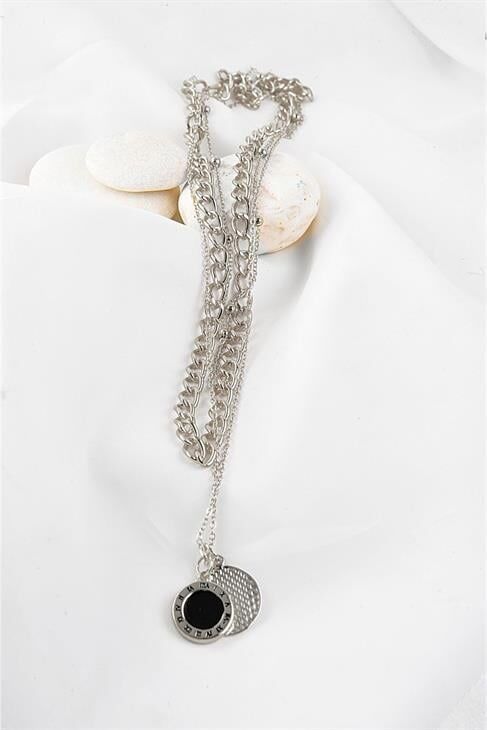 Zincir Takımlı Özel Tasarımlı Yuvarlak Yüksek Kaliteli 3lü Kolye