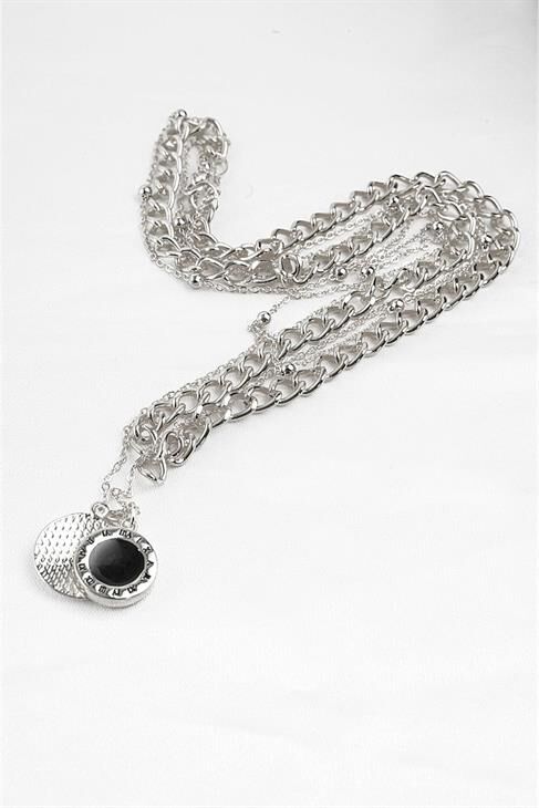 Zincir Takımlı Özel Tasarımlı Yuvarlak Yüksek Kaliteli 3lü Kolye