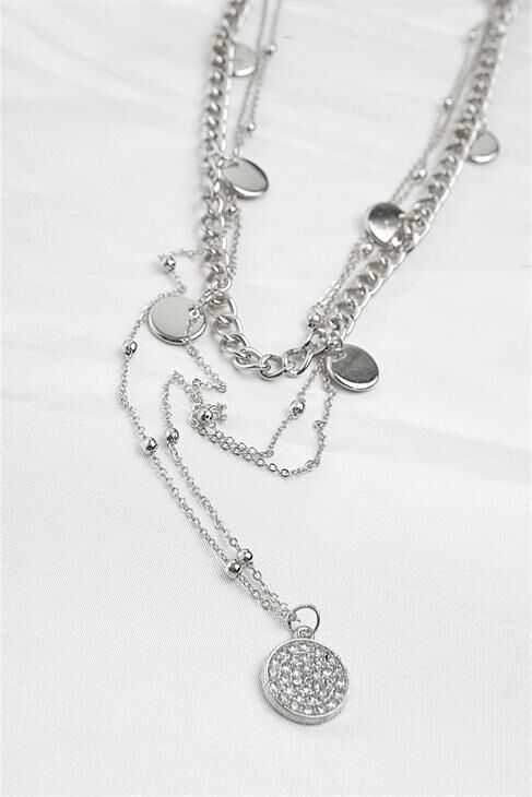 Yuvarlak Tasarımlı Yüksek Kaliteli Zincirli Kolye