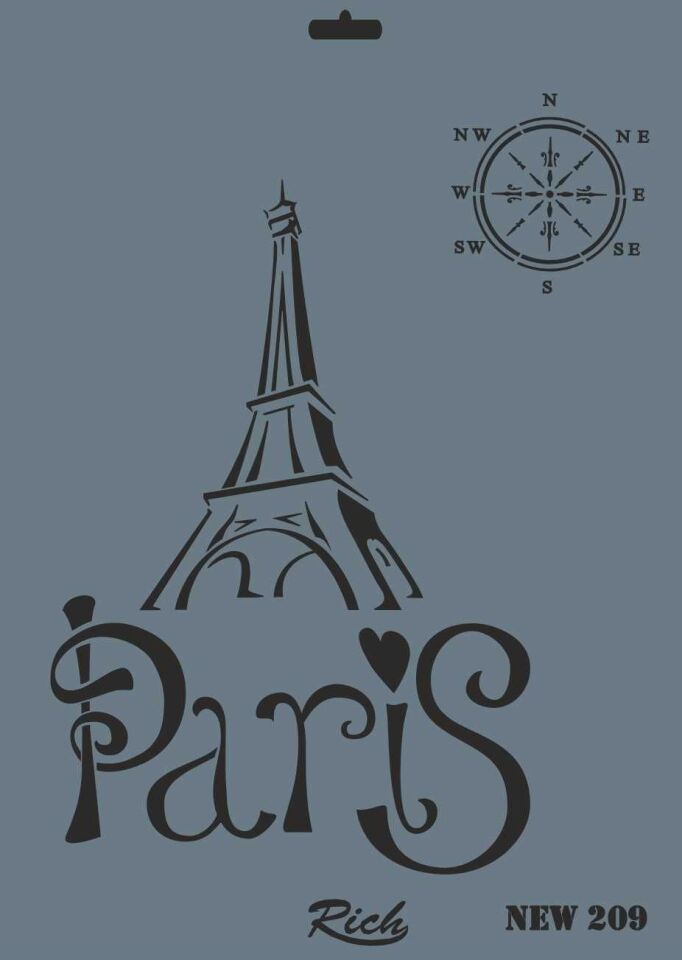 Rich New Seri N209 Stencil 35X25 Cm