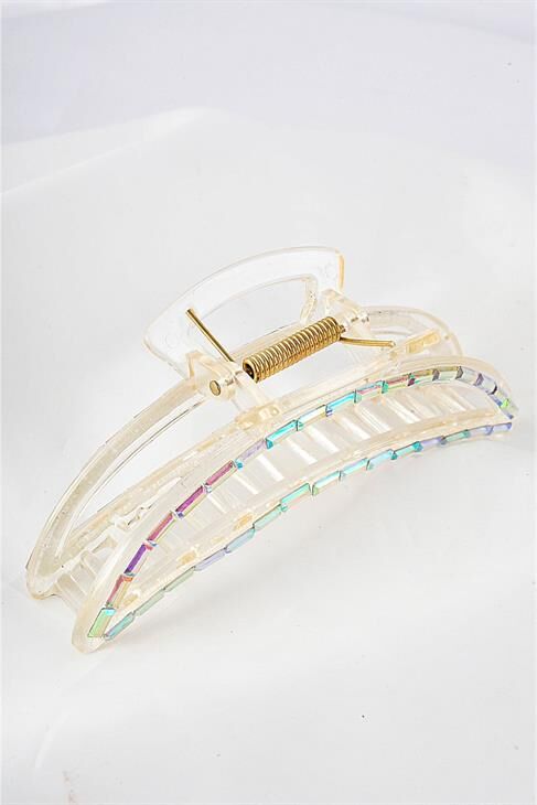 Büyük Boy Taşlı Renkli Mandal Toka