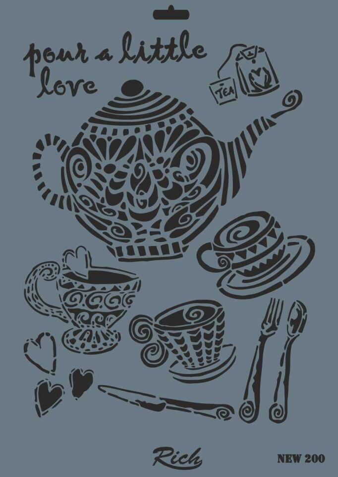 Rich New Seri N200 Stencil 35X25 Cm