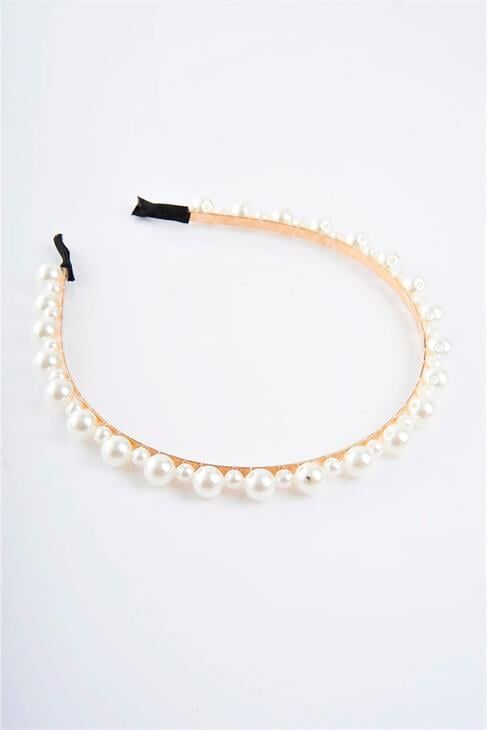 Sıralı Inci Taşlı Taç Aksesuar