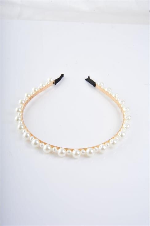 Sıralı Inci Taşlı Taç Aksesuar