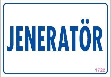 Jeneratör Uyarı Levhası 17,5X25 Kod:1722