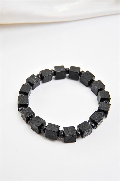 Siyah Renkli Taşlı Unisex Bileklik