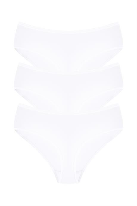 Kadın Bambu Külot Beyaz 3'lü Paket Extra Yumuşak ve Esnek, Nefes Alan Kumaş