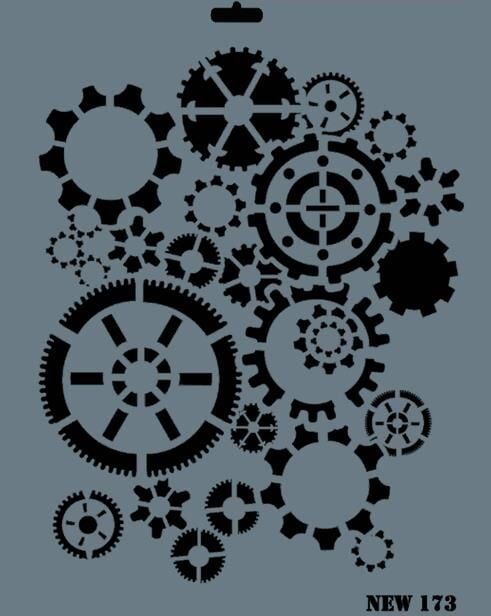 Rich New Seri N173 Stencil 35X25 Cm