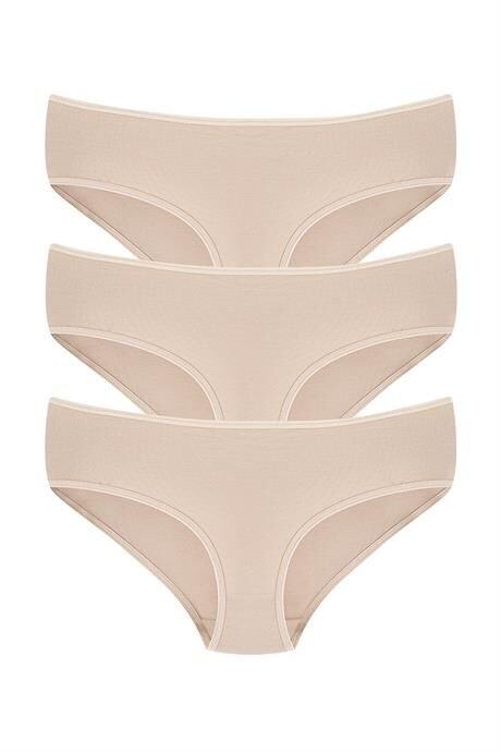 Kadın Bambu Külot Ten Rengi 3'lü Paket Extra Yumuşak ve Esnek, Nefes Alan Kumaş