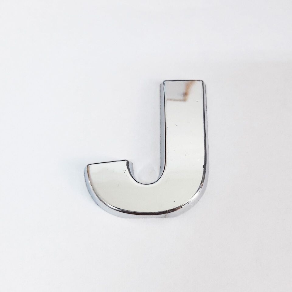 Cemax J Harfi  3,75 Cm Krom Yapışkanlı