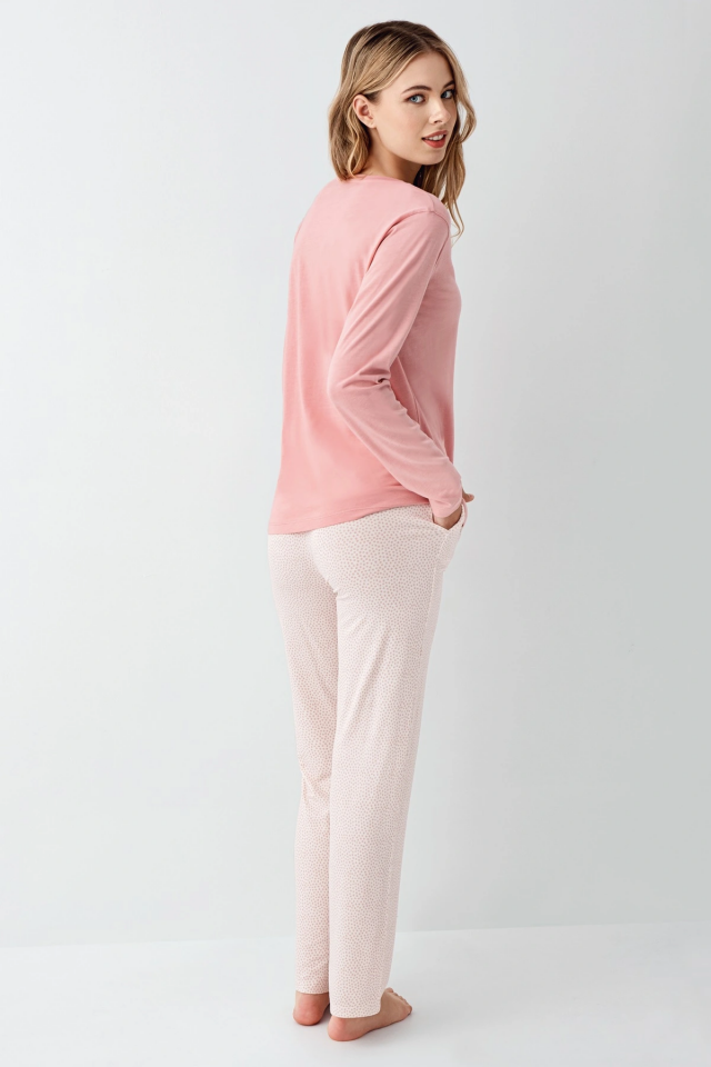 Arnetta 3417-X Kadın Battal Uzun Kol Pijama Takım