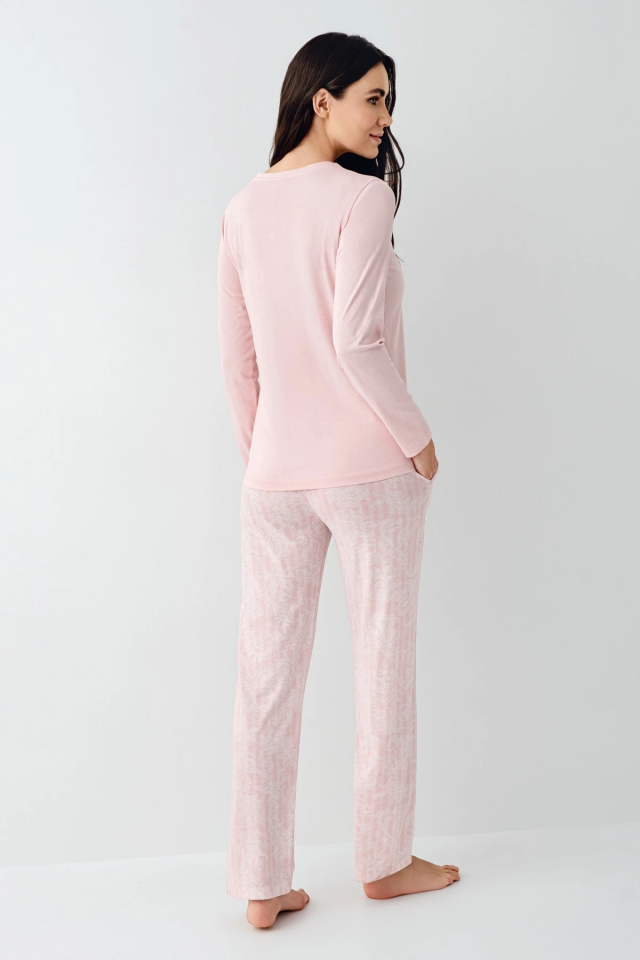 Pierre Cardin 9085-S Kadın Uzun Kol Pijama Takım