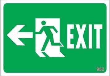 Acil Çıkış Uyarı Levhası 17,5X25 Kod:952