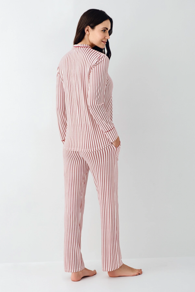 Pierre Cardin 9113-S Kadın Uzun Kollu Pijama Takımı