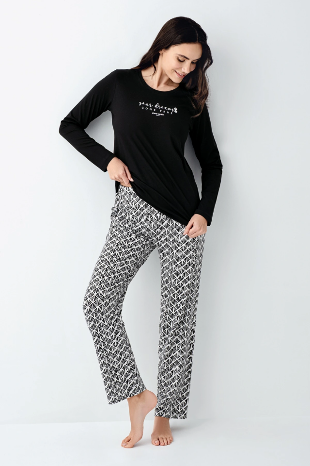 Pierre Cardin 9068-S Kadın Uzun Kol Pijama Takım