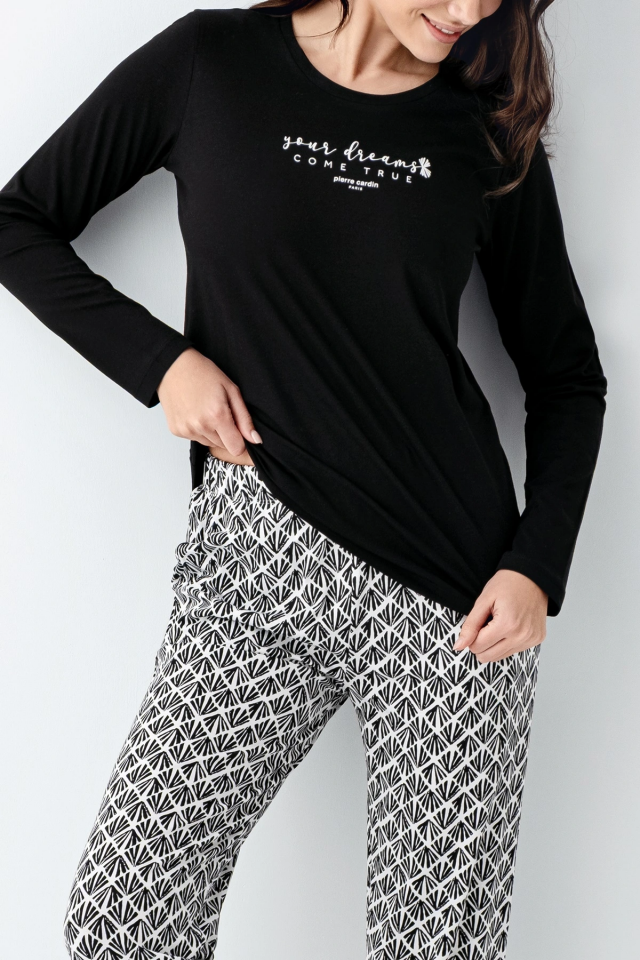 Pierre Cardin 9068-S Kadın Uzun Kol Pijama Takım
