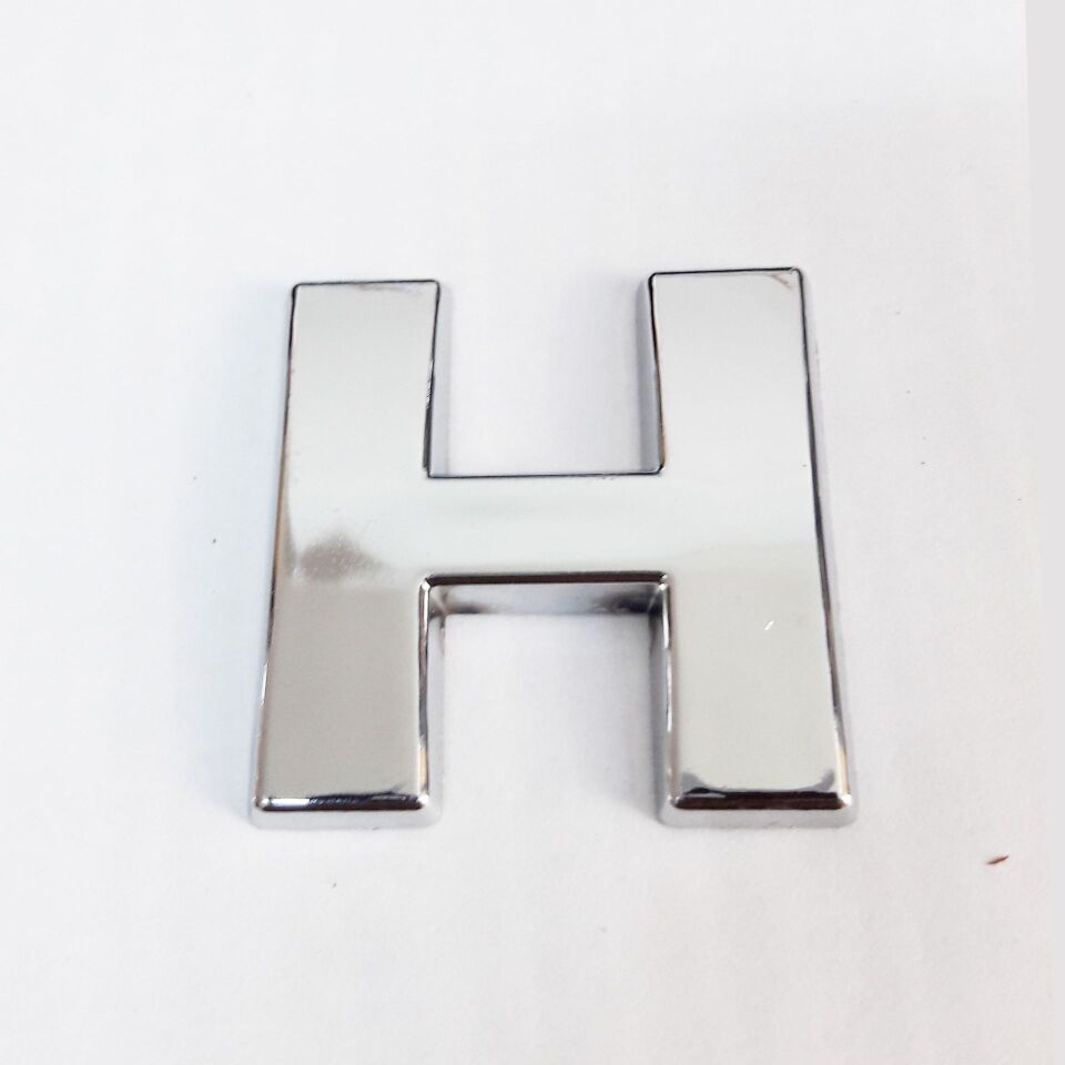 Cemax H Harfi  3,75 Cm Krom Yapışkanlı