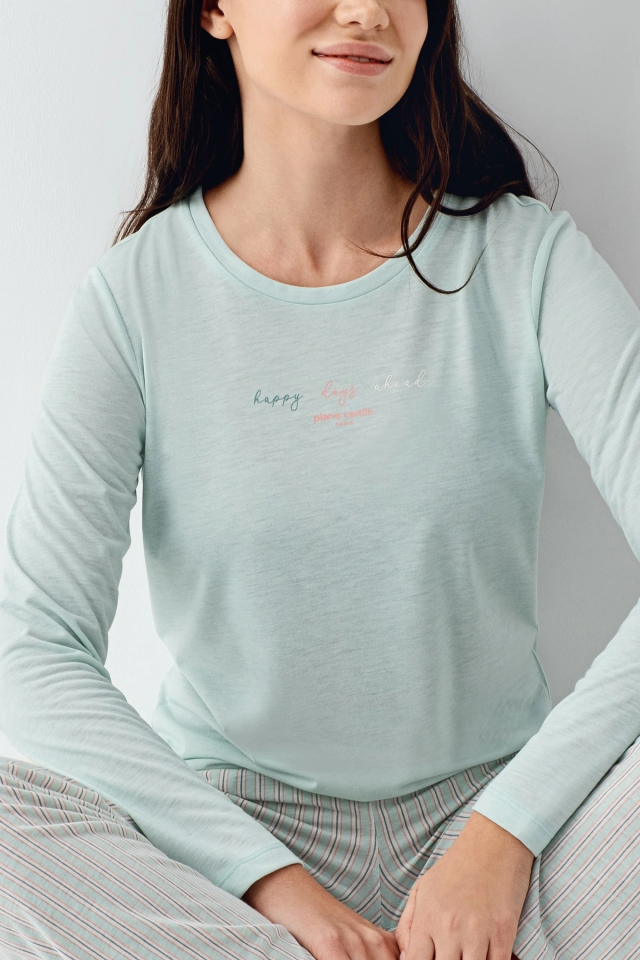 Pierre Cardin 9050-S Kadın Uzun Kol Pijama Takım