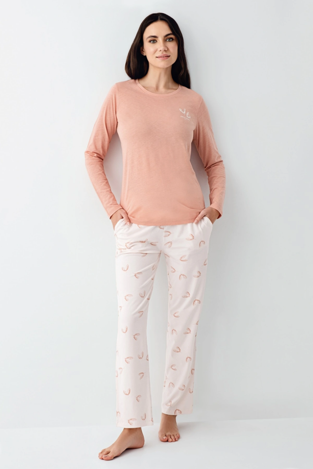 Pierre Cardin 9061-S Kadın Uzun Kol Pijama Takım