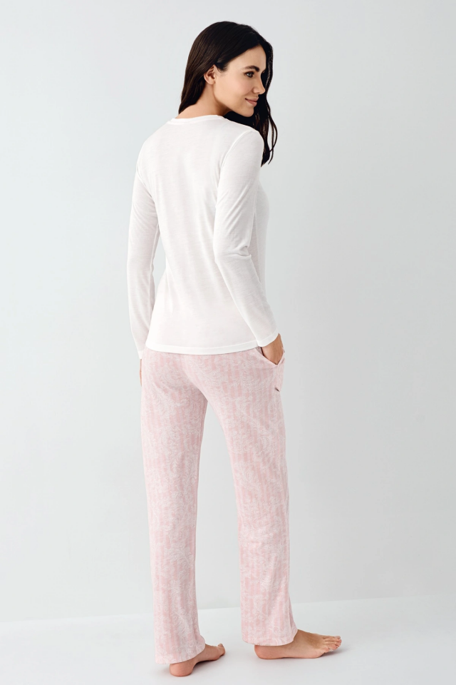 Pierre Cardin 9085-S Kadın Uzun Kol Pijama Takım