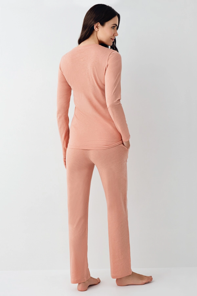 Pierre Cardin 9063-S Kadın Uzun Kol Pijama Takım