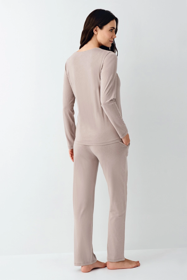 Pierre Cardin 9116-S Kadın Önü Düğmeli  Pijama Takımı