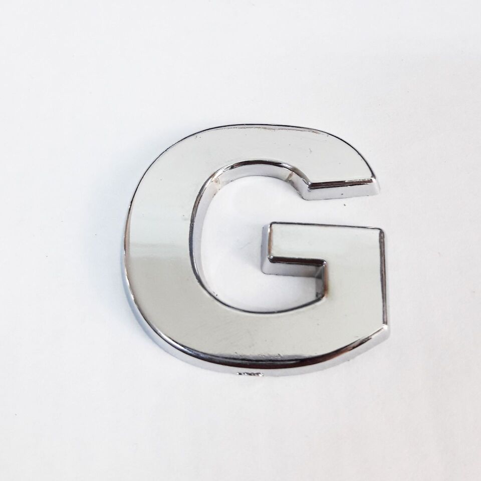 Cemax G Harfi  3,75 Cm Krom Yapışkanlı