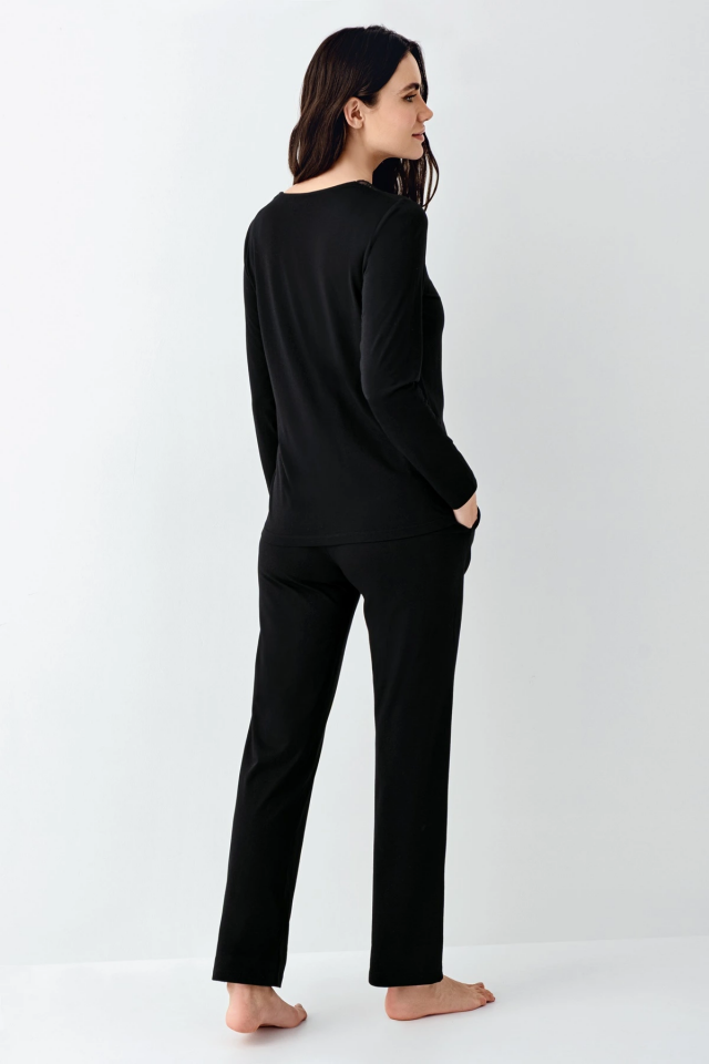 Pierre Cardin 9116-S Kadın Önü Düğmeli  Pijama Takımı