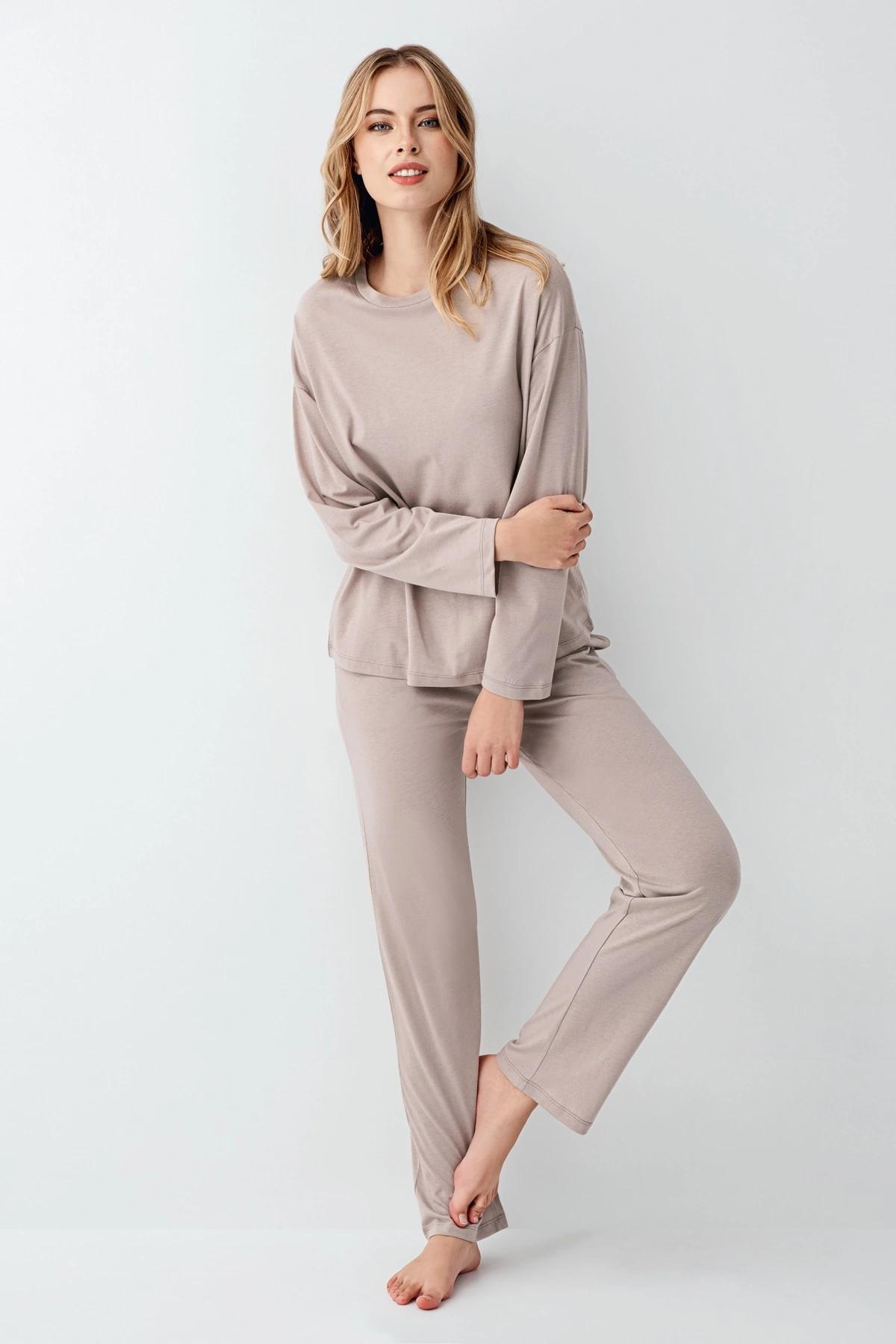 Arnetta 3407-S Kadın Uzun Kol Pijama Takım