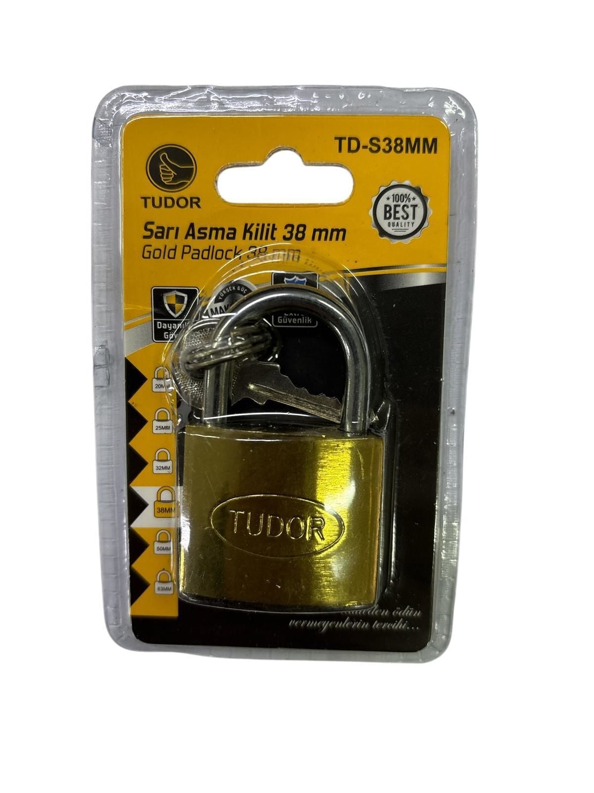 Ennalbur Tudor 38 Mm Kısa Sarı Asma Kilit