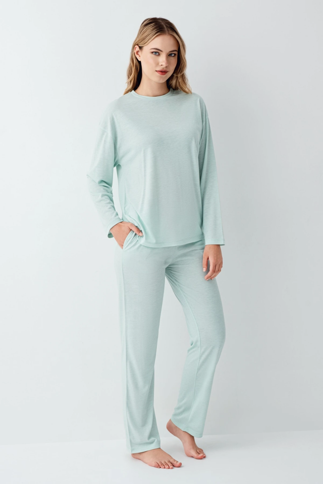 Arnetta 3407-S Kadın Uzun Kol Pijama Takım