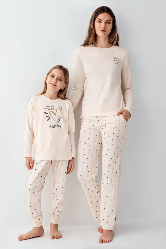 Arnetta 3434-G Kız Çocuk Uzun Kol Pijama Takım