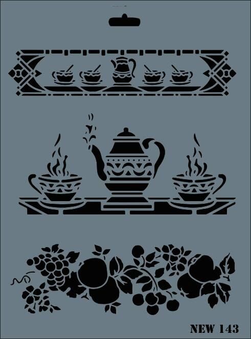 Rich New Seri N143 Stencil 35X25 Cm