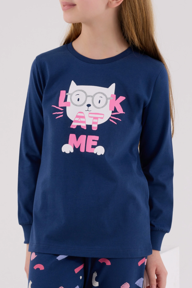 RolyPoly 3696-2 Kız Çocuk Uzun Kol Pijama Takım