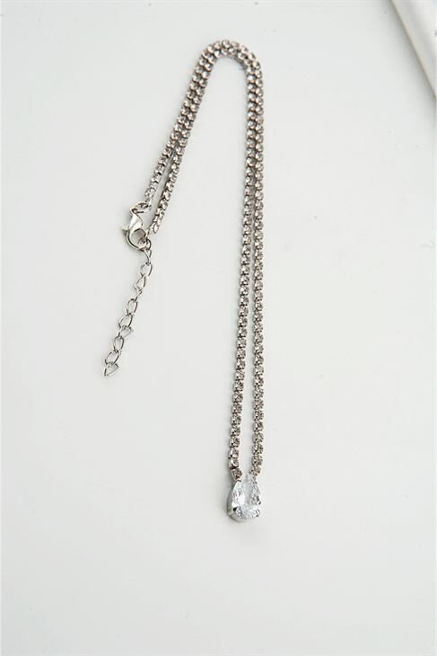 Damla Zirkonium Tasarımlı Zirkon Taşlı Kolye