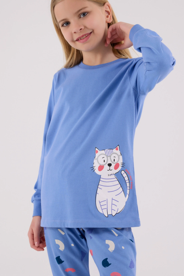 RolyPoly 3697-G Kız Çocuk Uzun Kol Pijama Takım