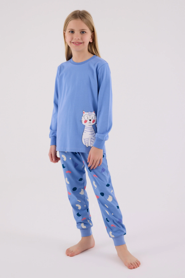 RolyPoly 3697-G Kız Çocuk Uzun Kol Pijama Takım