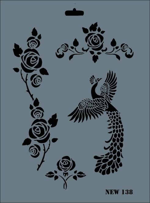 Rich New Seri N138 Stencil 35X25 Cm