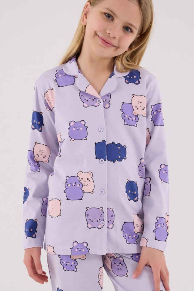 RolyPoly 3706-G Kız Çocuk  Pijama Takımı
