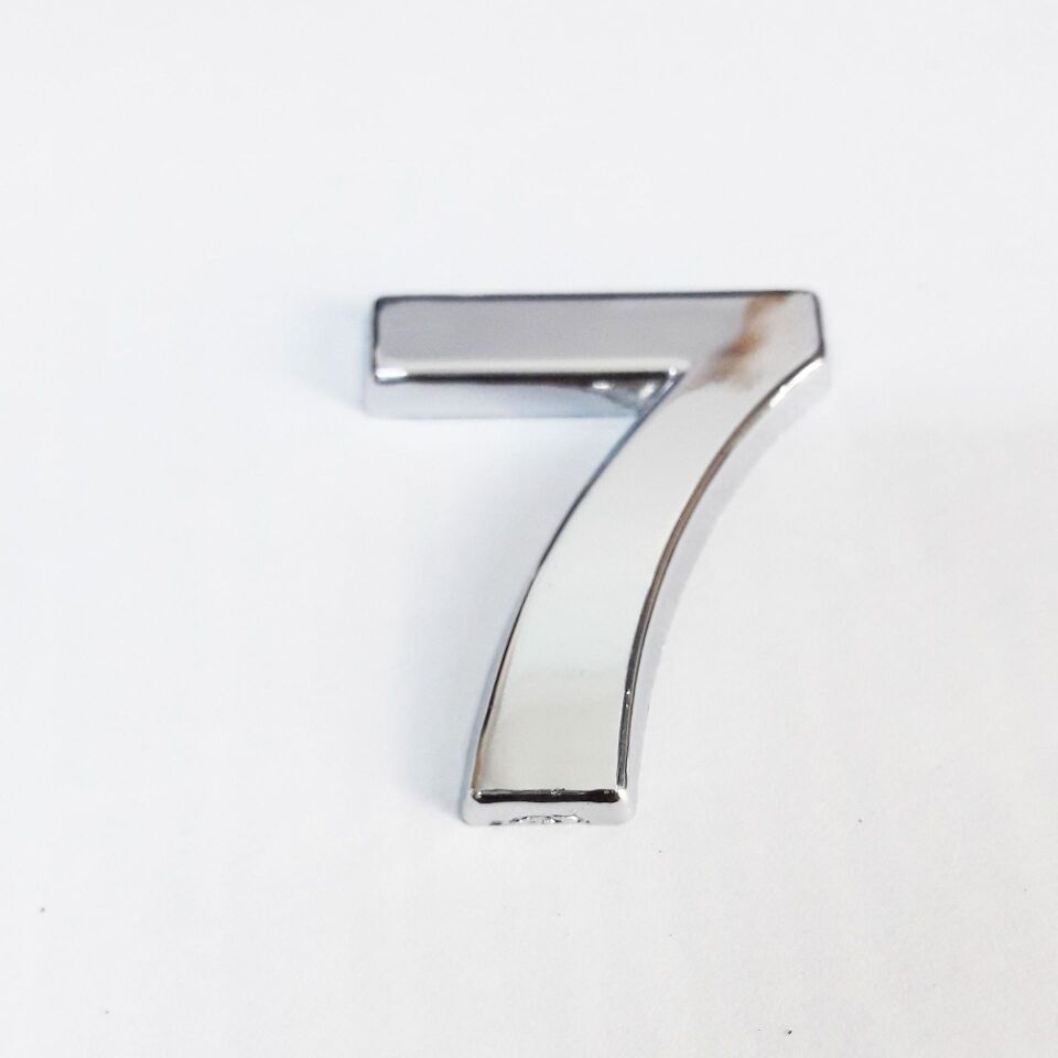 Cemax 7 Rakamı 3,75 Cm Krom Yapışkanlı