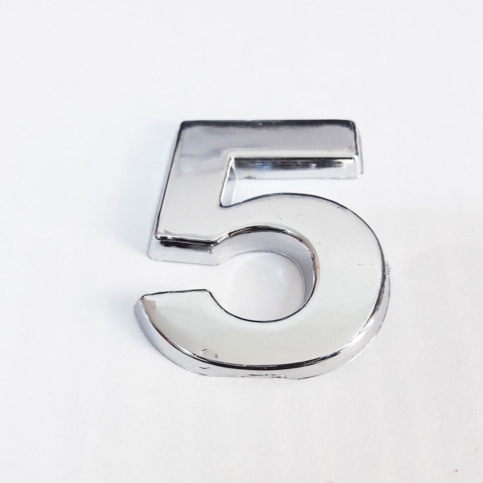 Cemax 5 Rakamı 3,75 Cm Krom Yapışkanlı