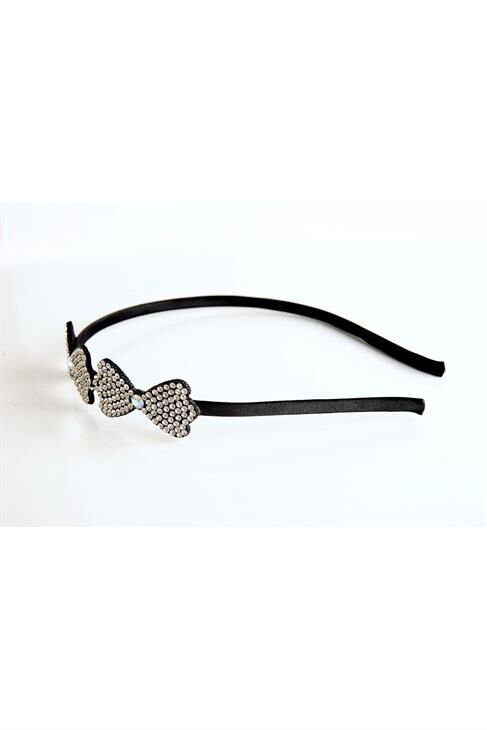 Kurdele Tasarımlı Parlak Taşlı Çocuk Tacı