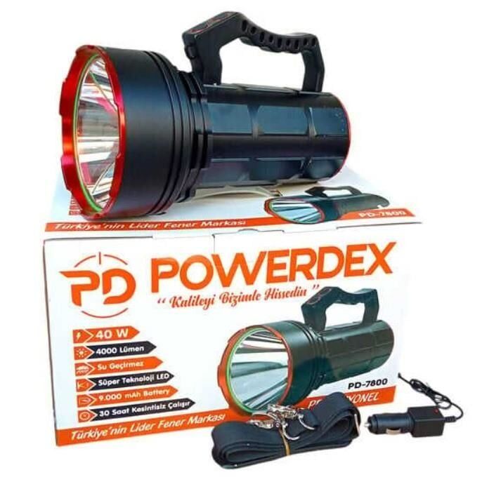 Ennalbur Powerdeks Pd7800 40 Şarjlı Güçlü El Feneri 40 Watt