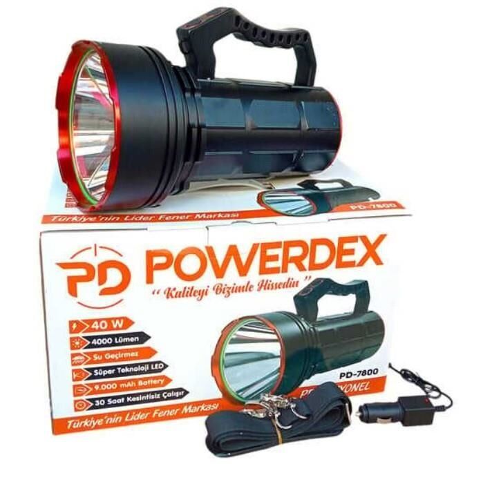 Ennalbur Powerdeks Pd7800 40 Şarjlı Güçlü El Feneri 40 Watt